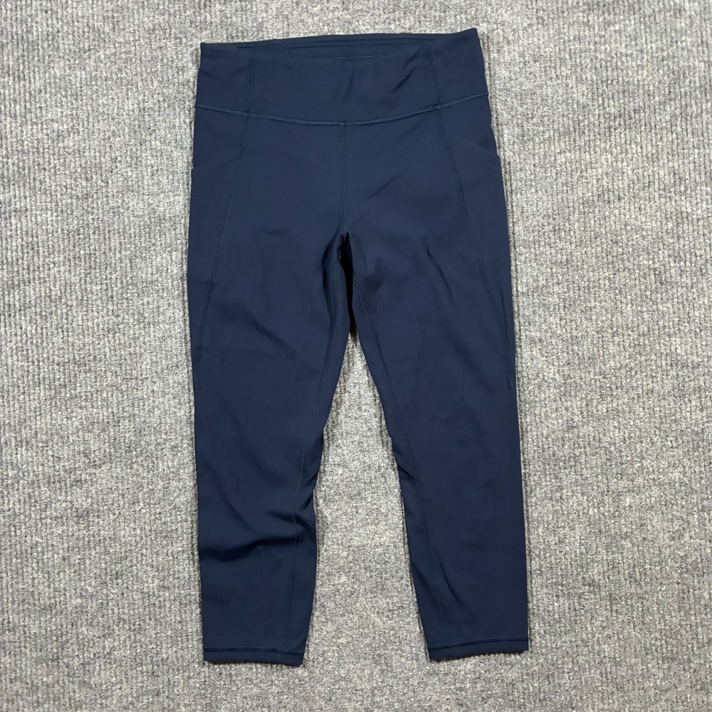 Lululemon Womens Leggings W29" Blue Pull On Stretch Athleisure Mid Rise